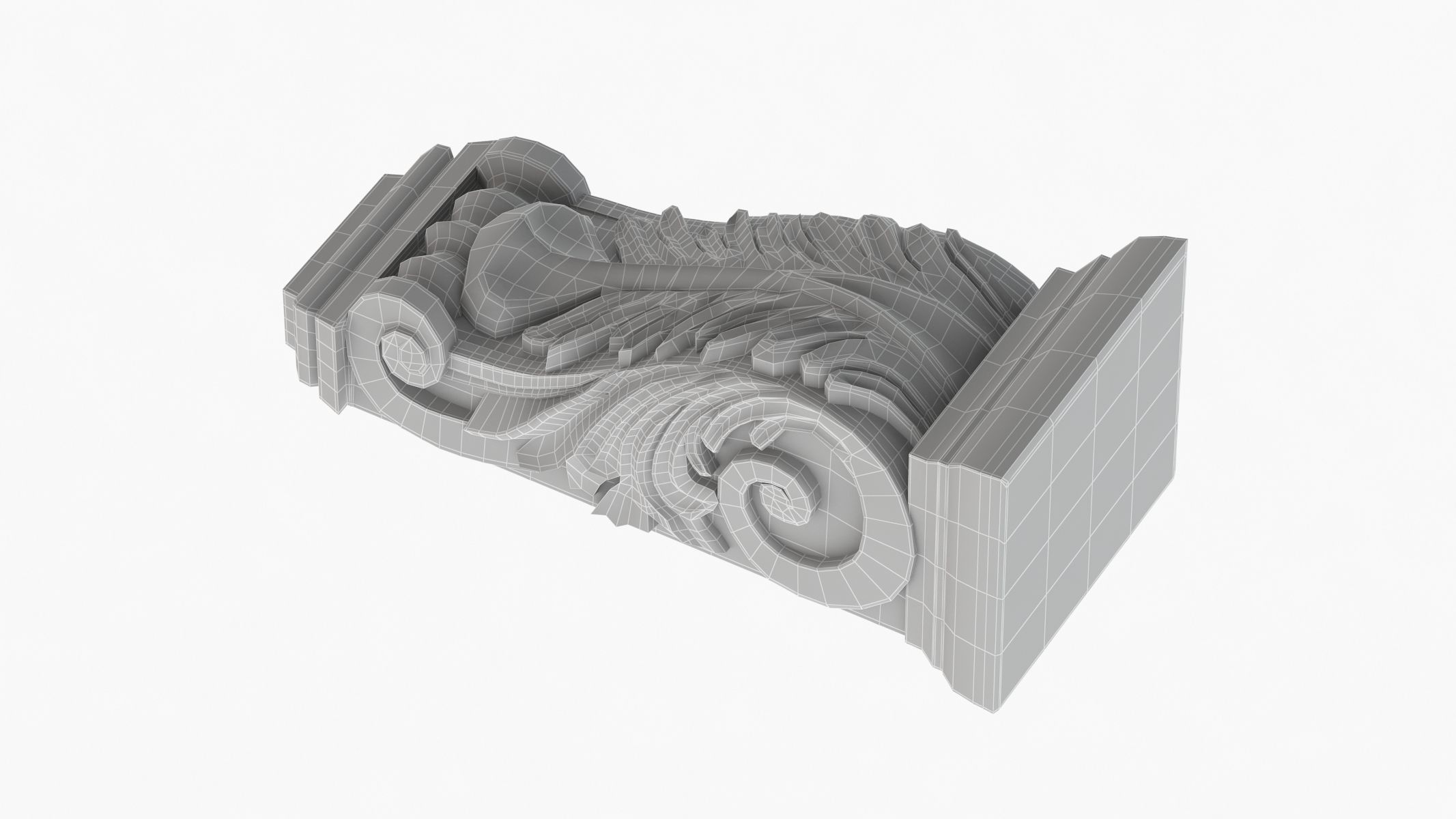 Scroll Corbel 17 3D model_9