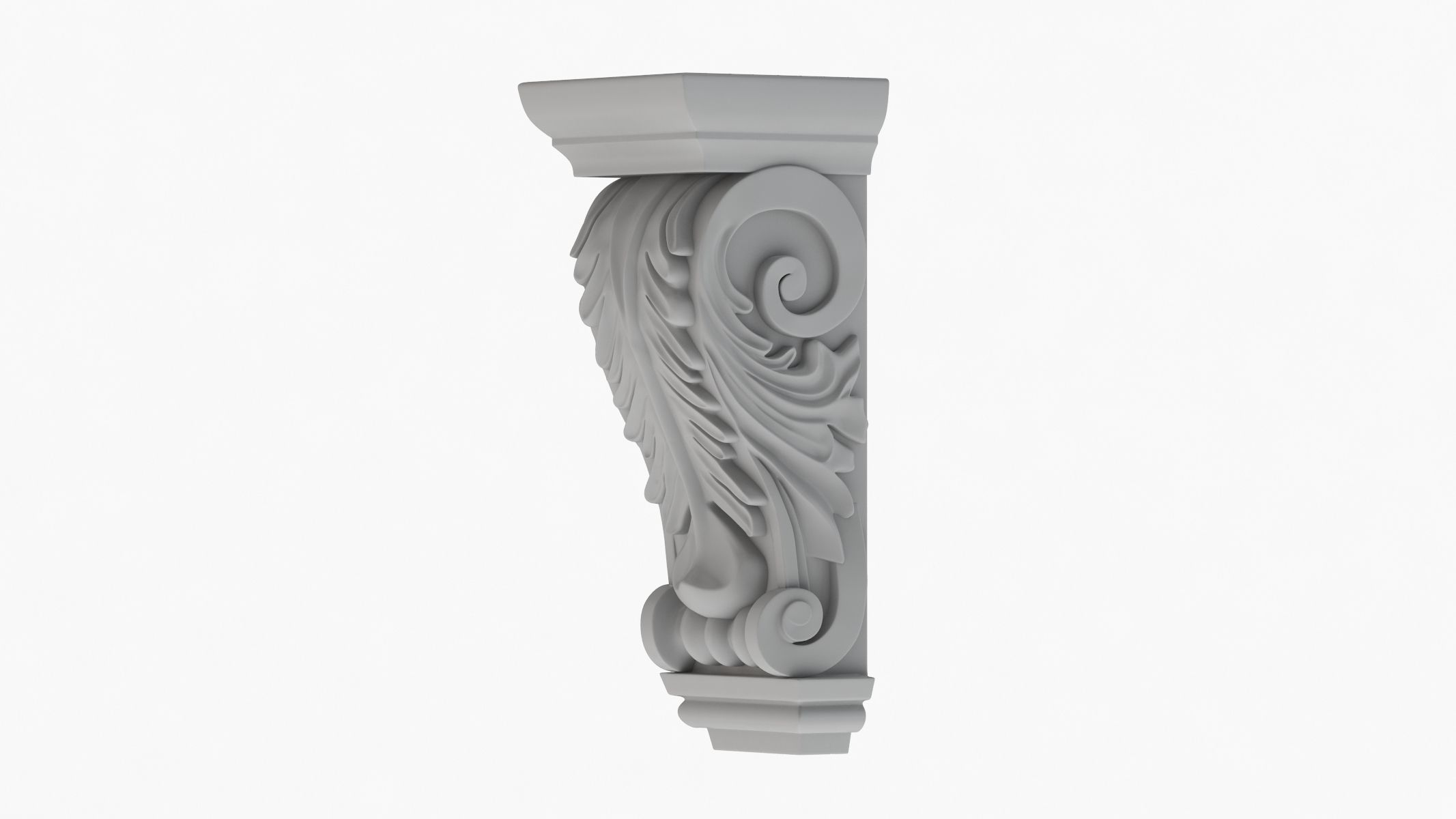 Scroll Corbel 17 3D model_2