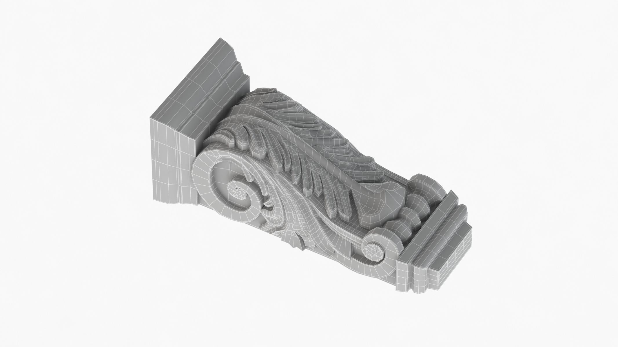 Scroll Corbel 17 3D model_8