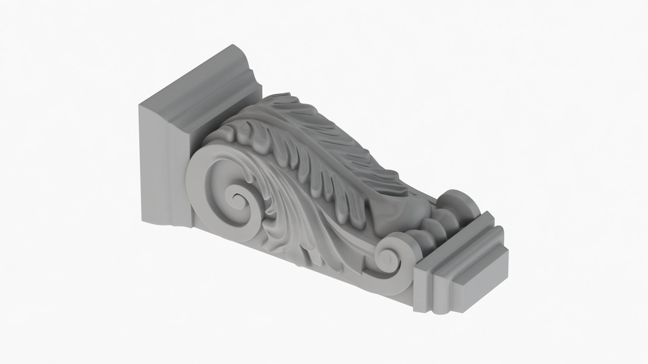 Scroll Corbel 17 3D model_3