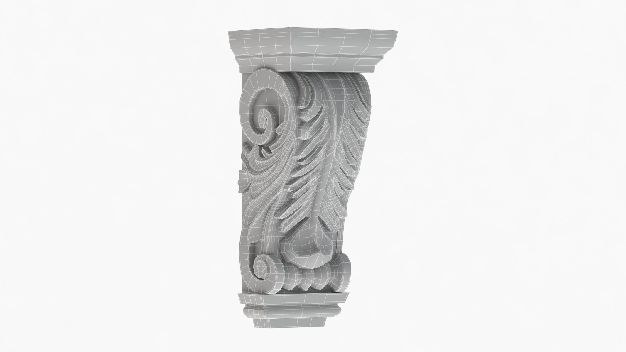 Scroll Corbel 17 3D model_5