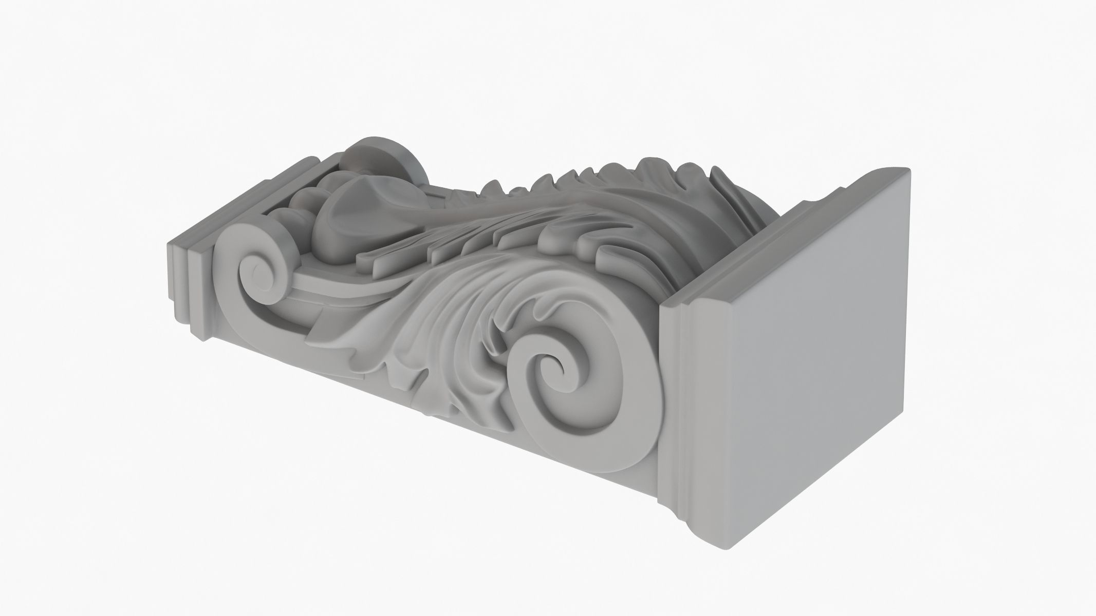 Scroll Corbel 17 3D model_4