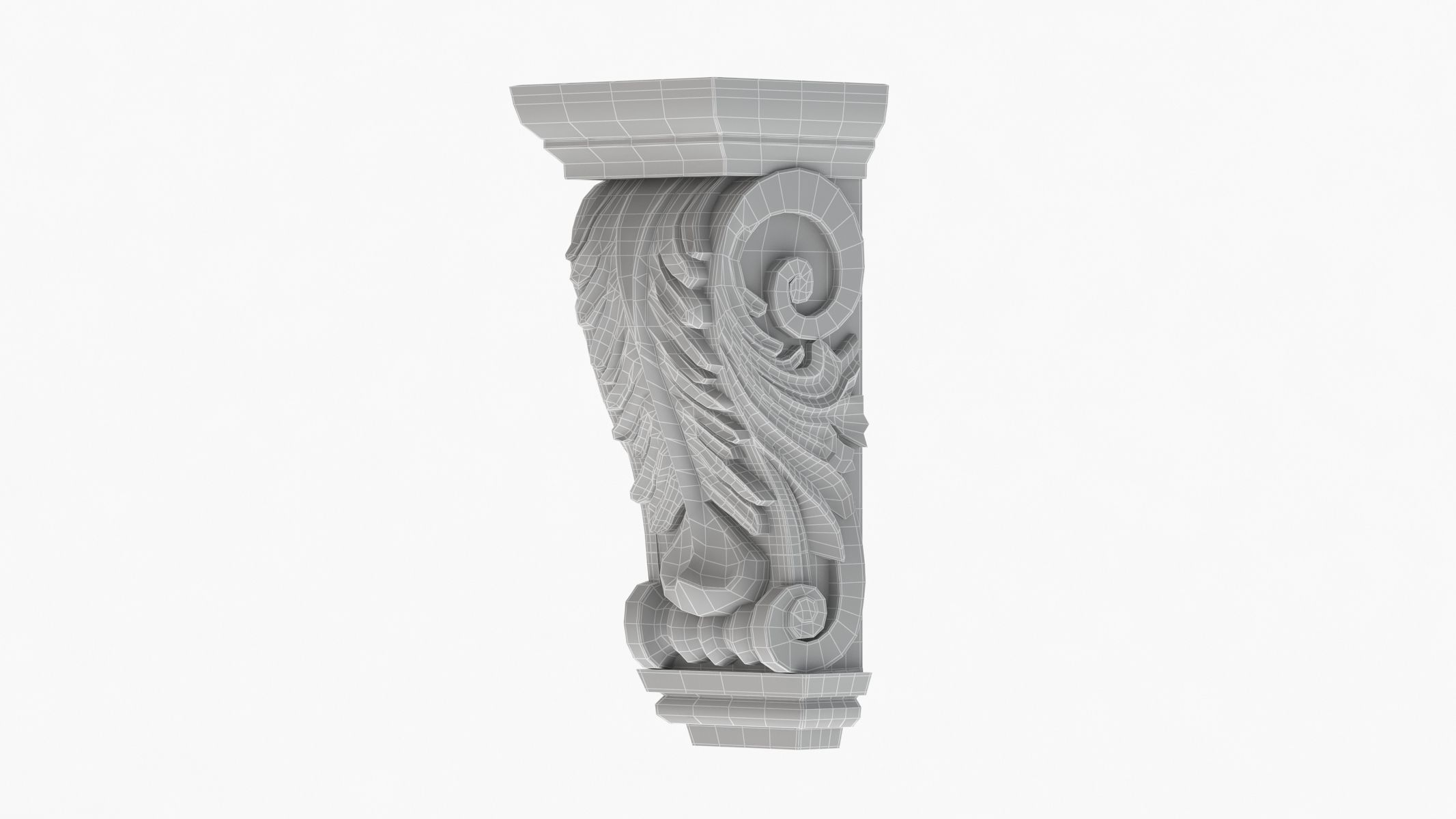 Scroll Corbel 17 3D model_7
