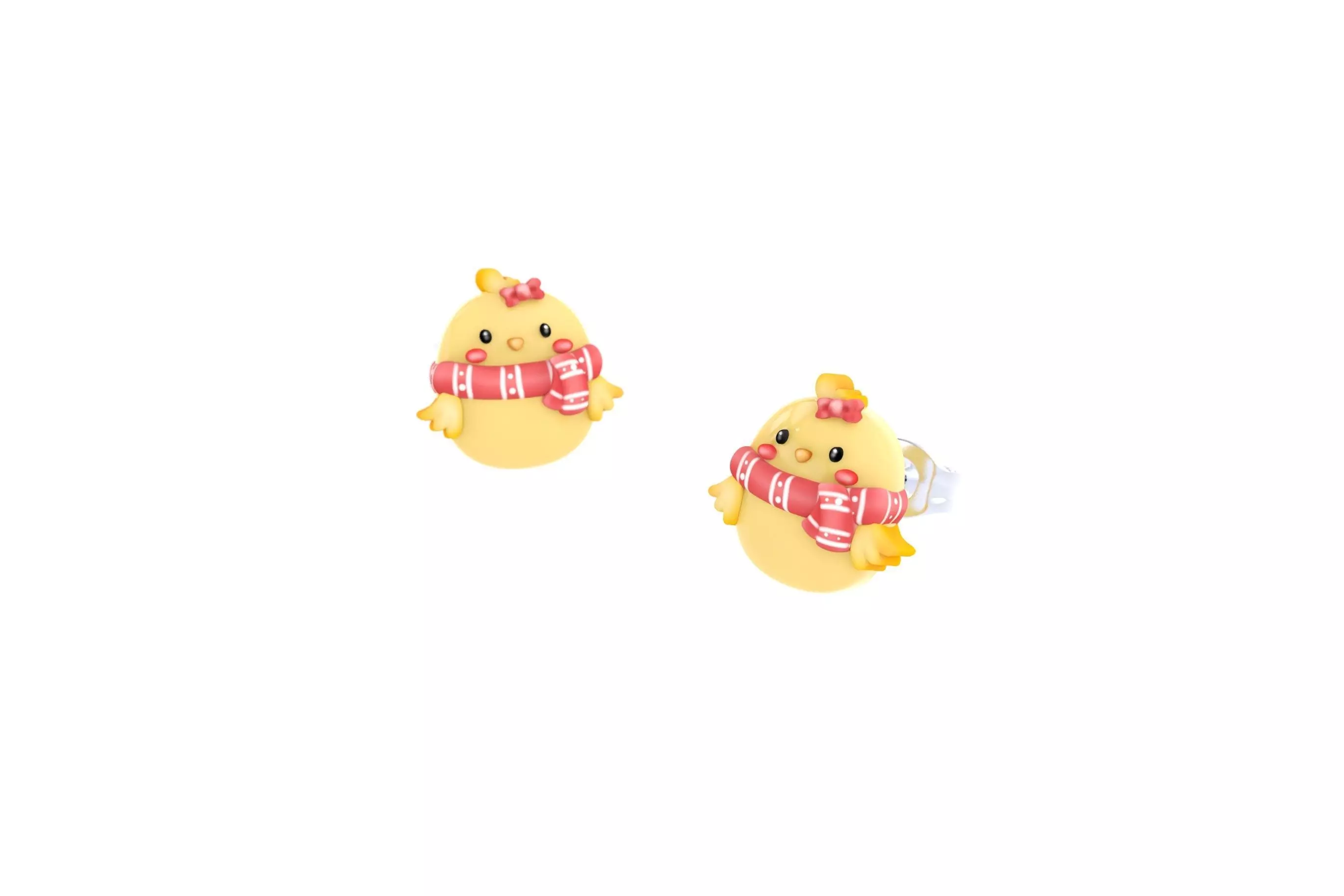 Chick Earrings 3D print model_0