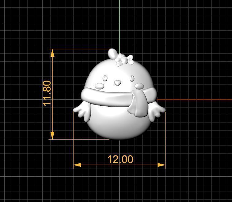 Chick Earrings 3D print model_5