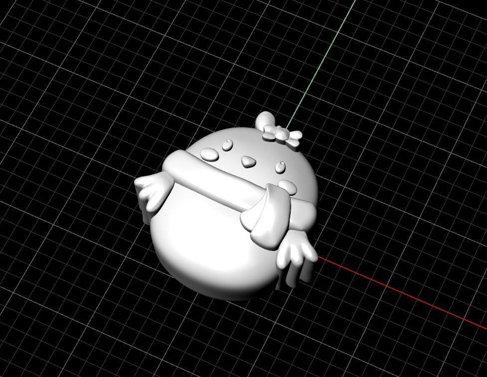 Chick Earrings 3D print model_4