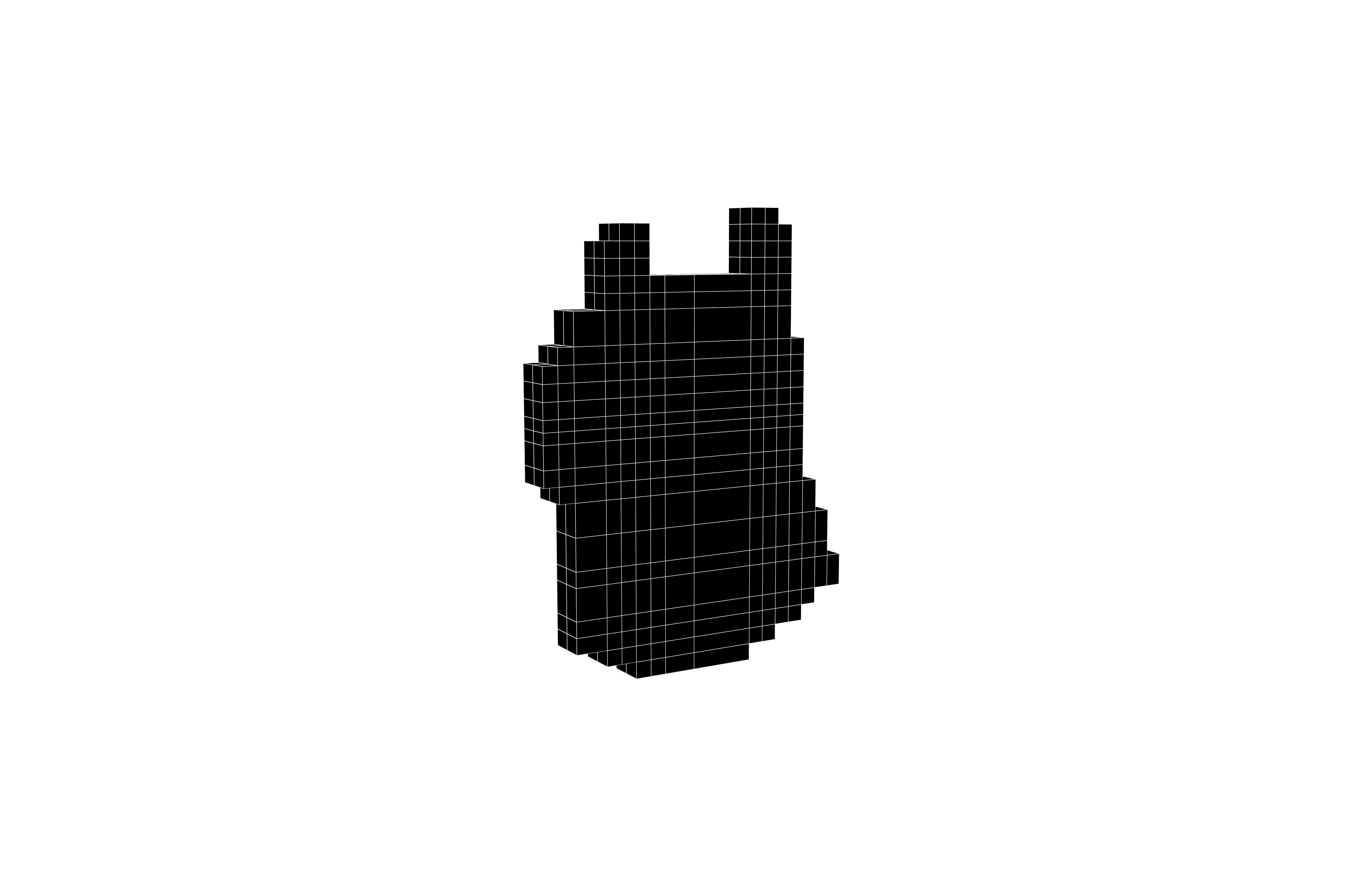 Pixel Dogecoin v2 002 Low-poly 3D model_4