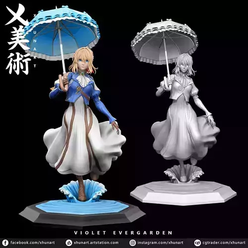 Violet Evergarden STL 3D print model