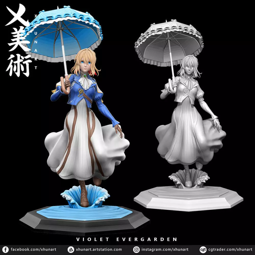 Violet Evergarden STL 3D print model_0