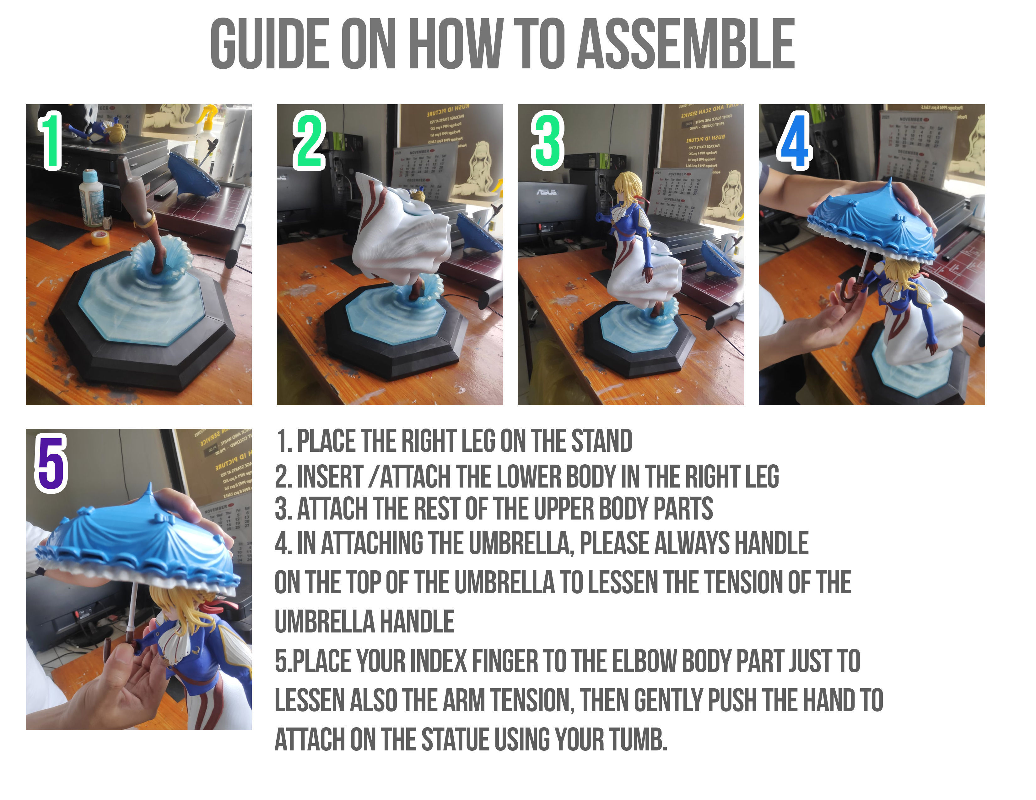 Violet Evergarden STL 3D print model_12