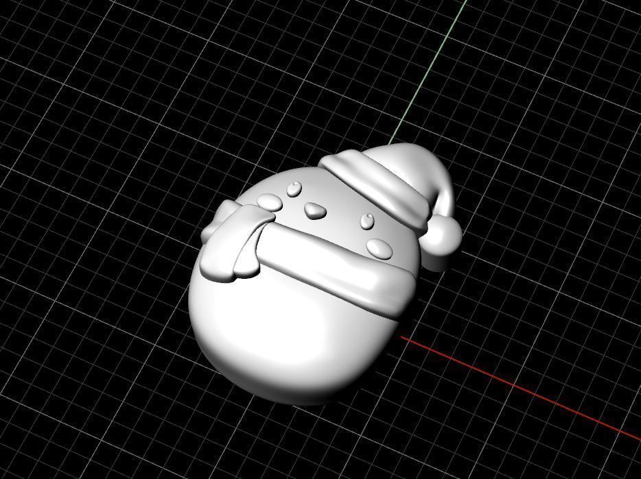 Snowman Earrings 3D print model_4