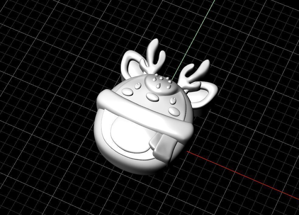 Reindeer Earrings 3D print model_4