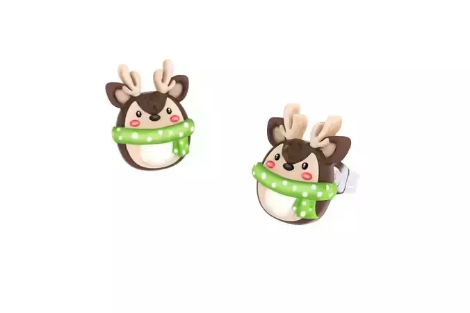 Reindeer Earrings 3D print model