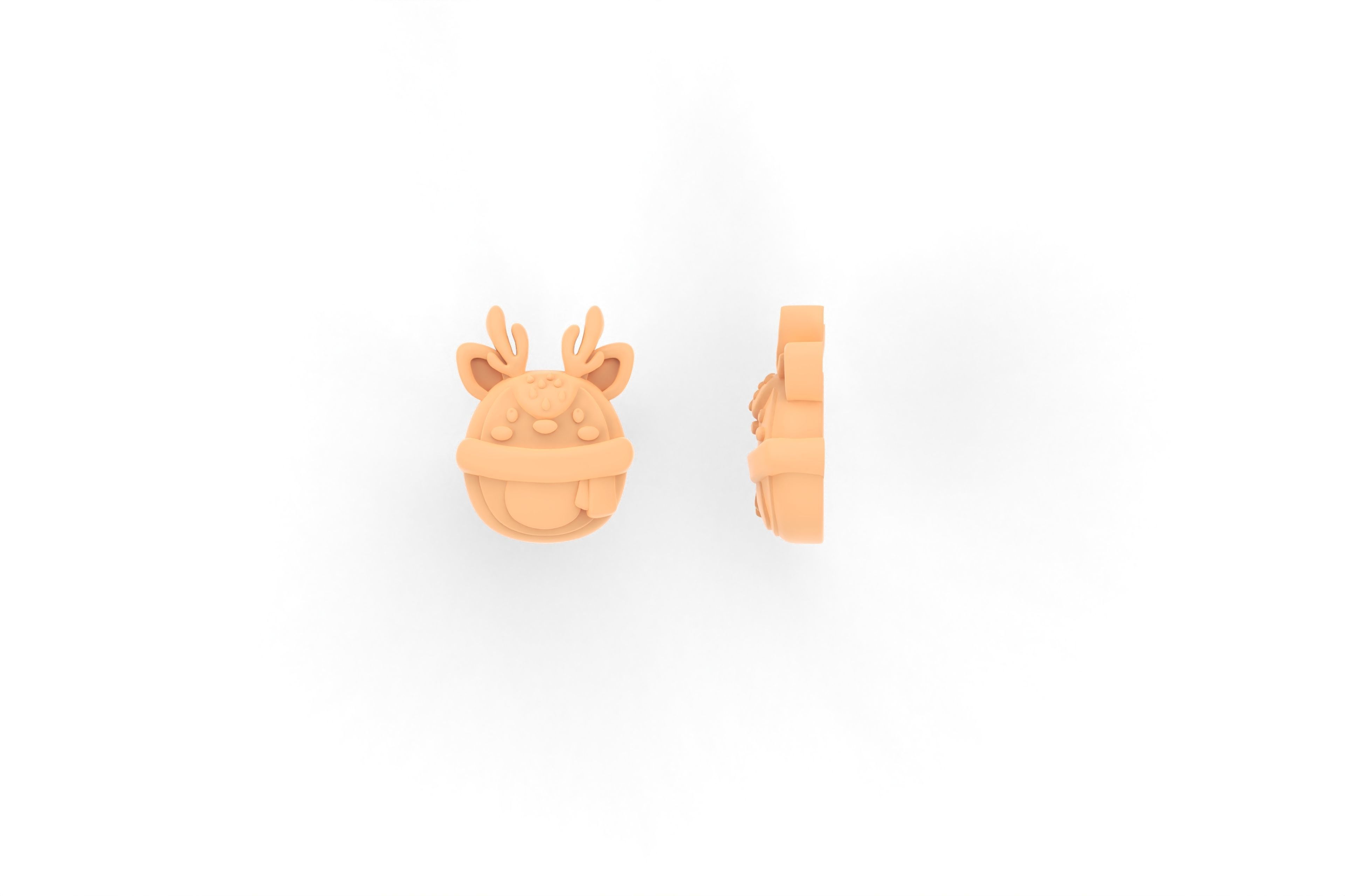 Reindeer Earrings 3D print model_3