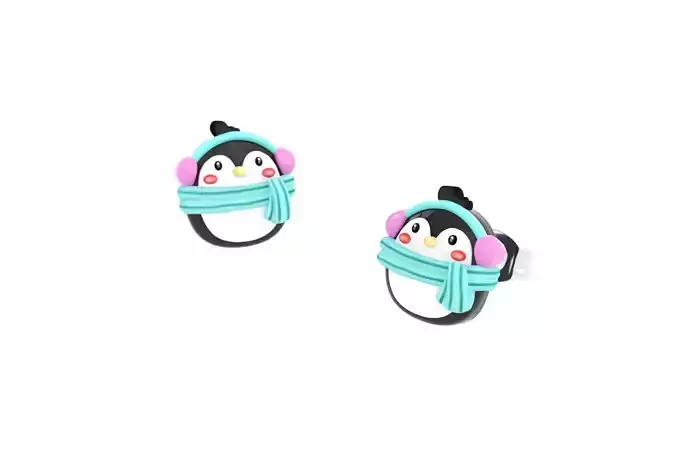 Penguin Earrings 3D print model
