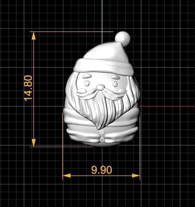 Santa Earrings 3D print model_5