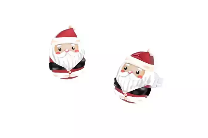 Santa Earrings 3D print model