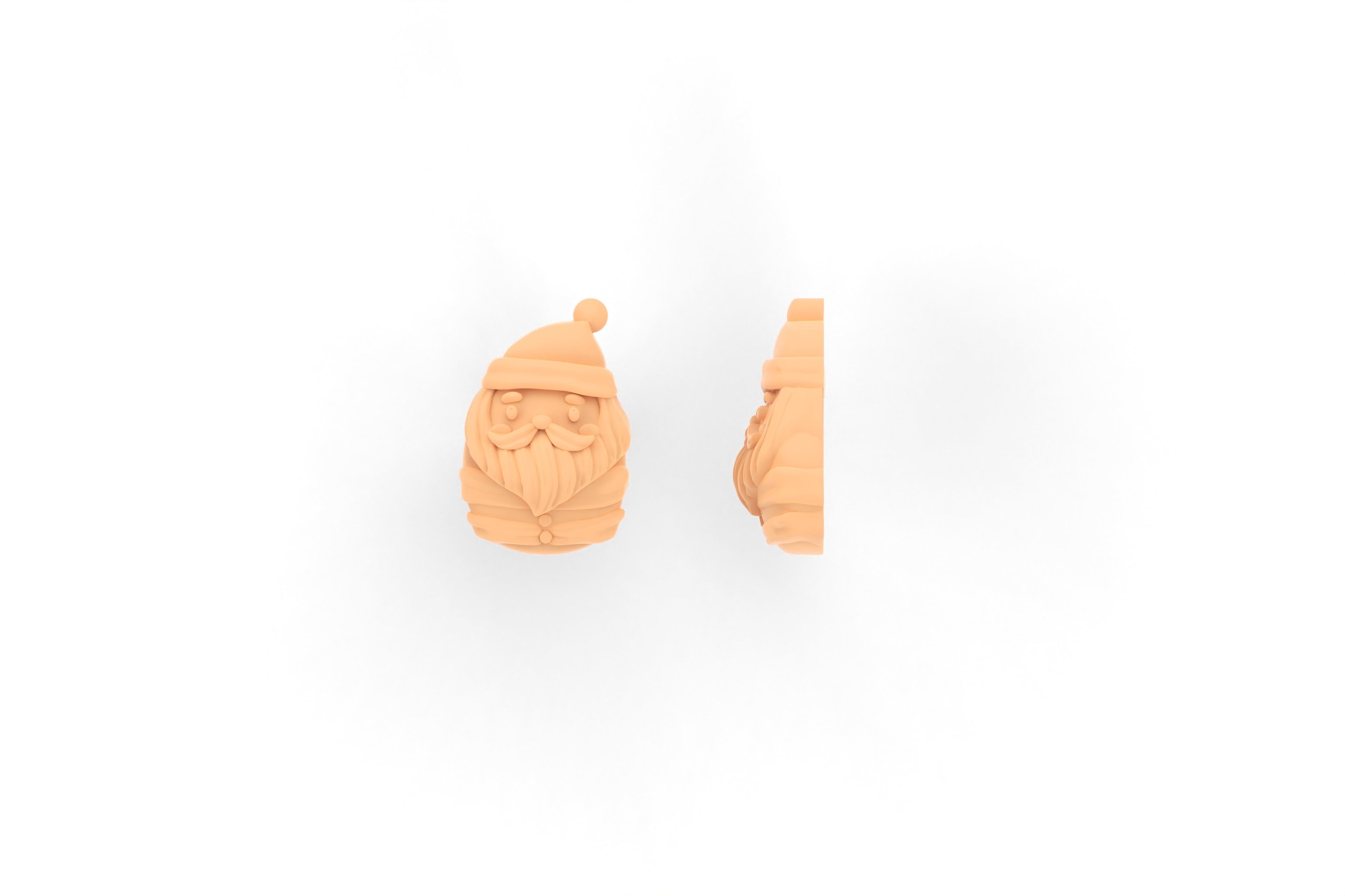 Santa Earrings 3D print model_3