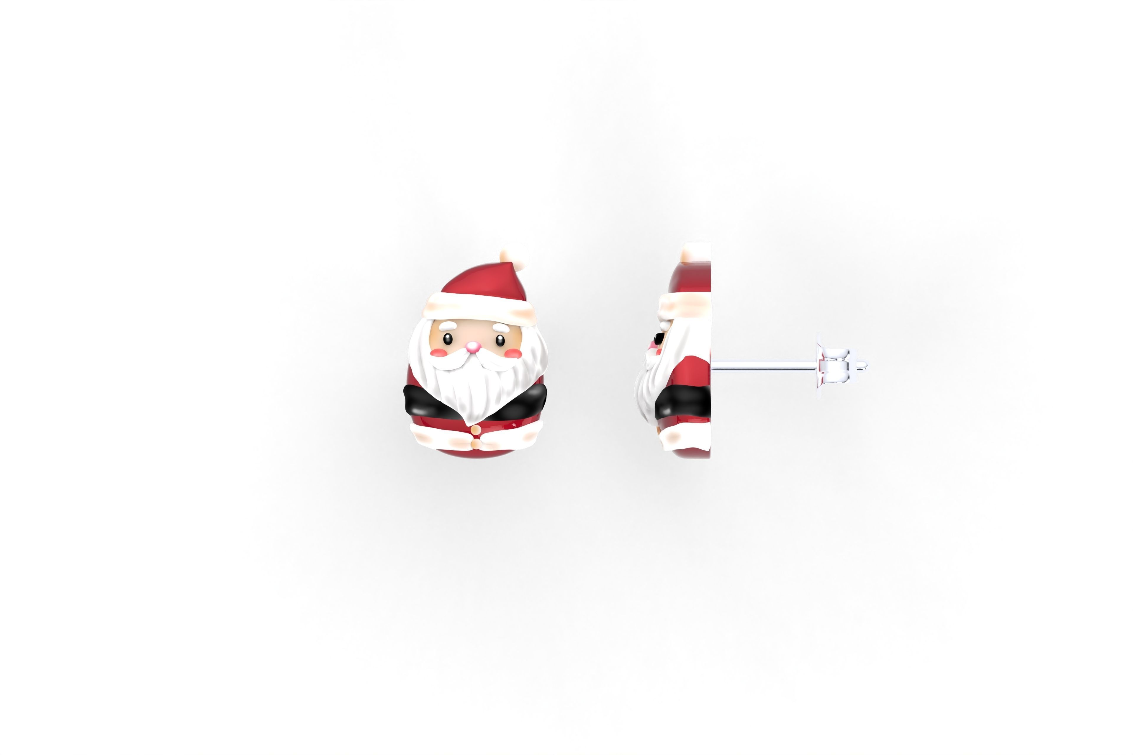 Santa Earrings 3D print model_2