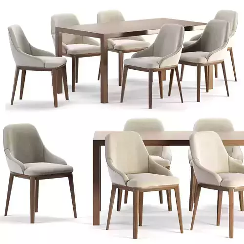 Dining set modern table and chairs