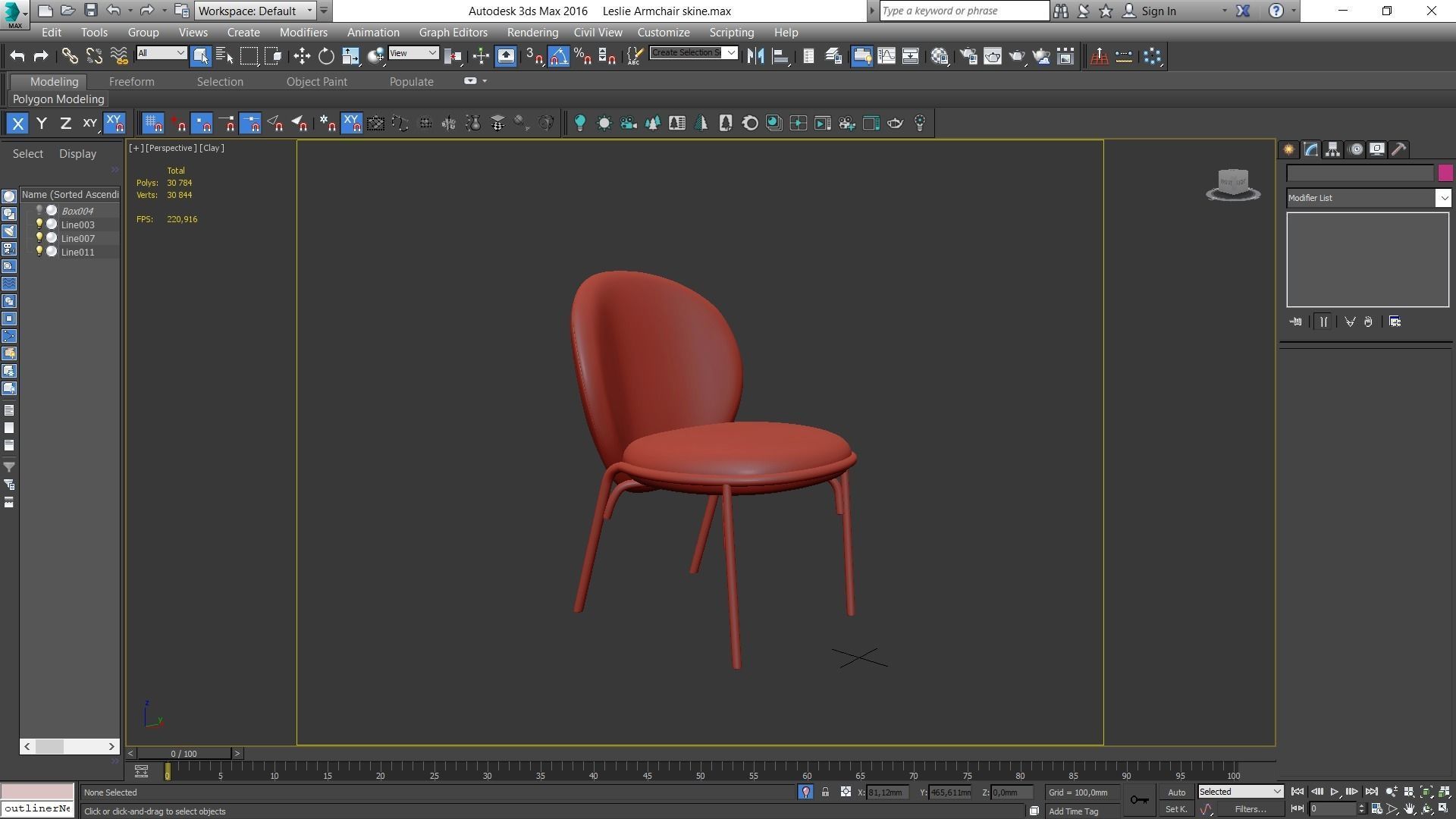 Dining set table and chairs Low-poly 3D model_11