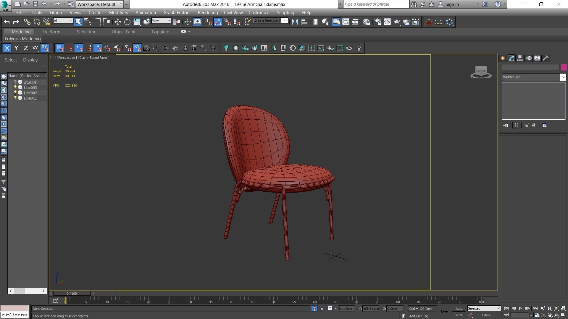 Dining set table and chairs Low-poly 3D model_10