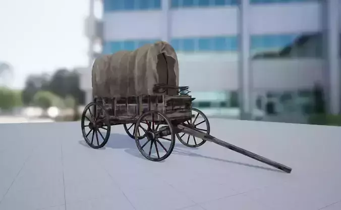 Old Wagon Caravan Cart - PBR