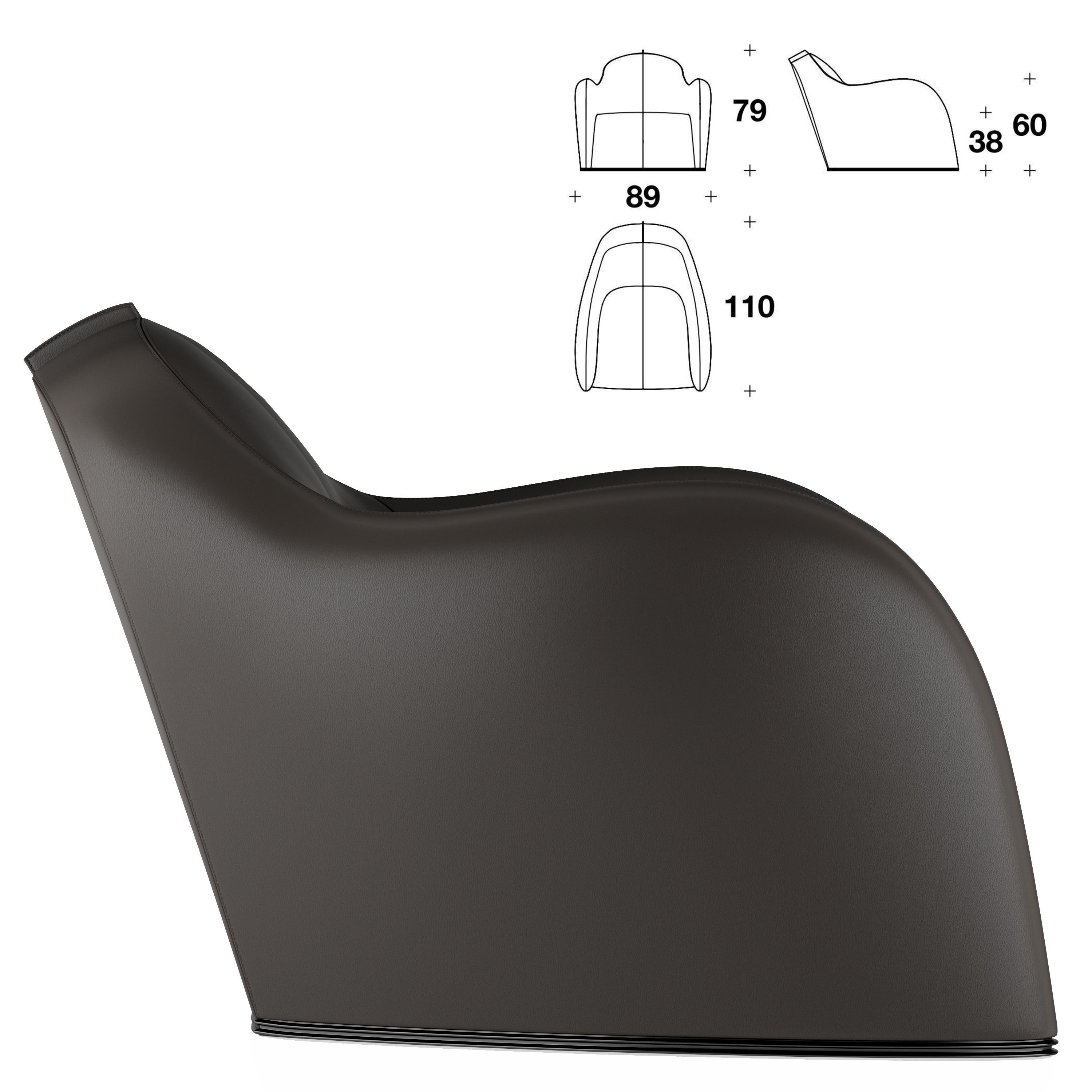 Armchair Noire By Bugatti Home 3D model_5