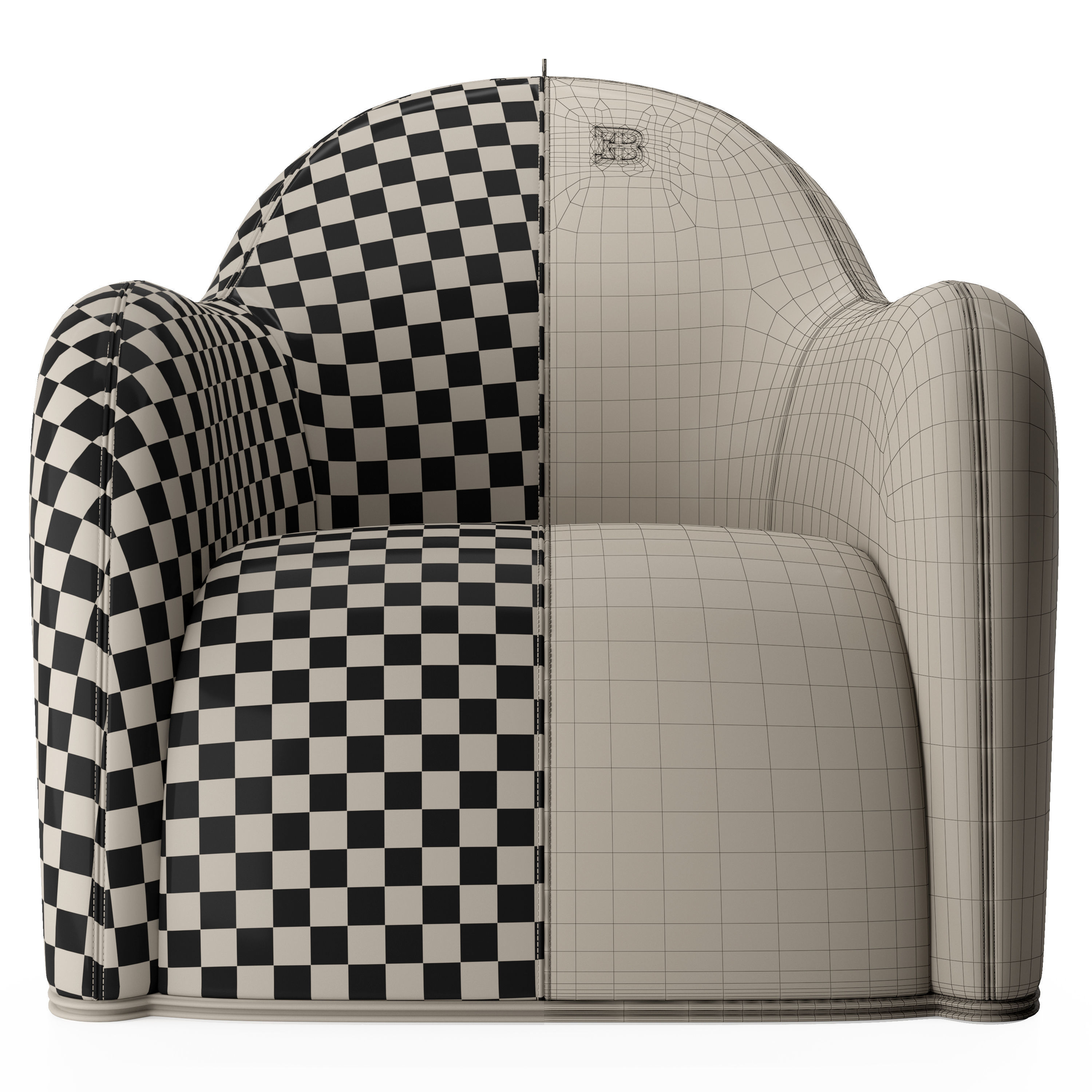 Armchair Noire By Bugatti Home 3D model_6