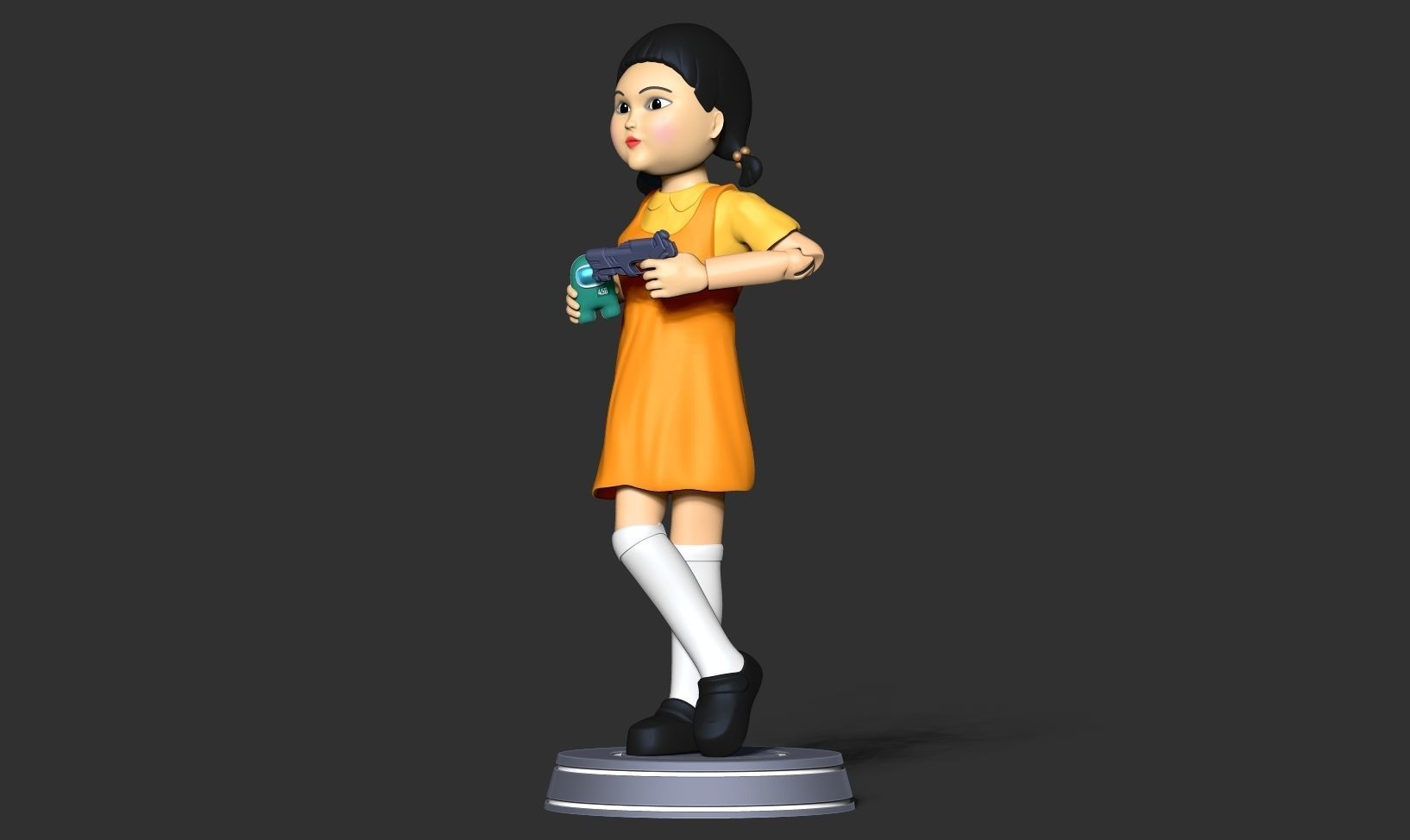 Squid Game doll Free 3D print model_9