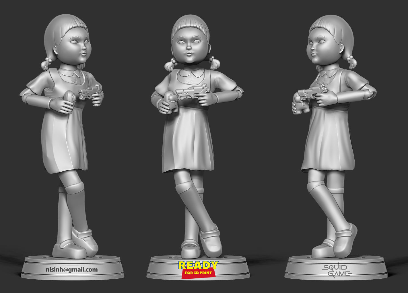 Squid Game doll Free 3D print model_3