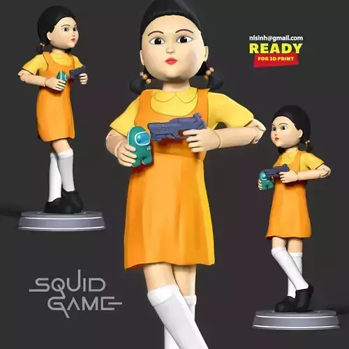Squid Game doll Free 3D print model Squid Game doll Free 3D print model