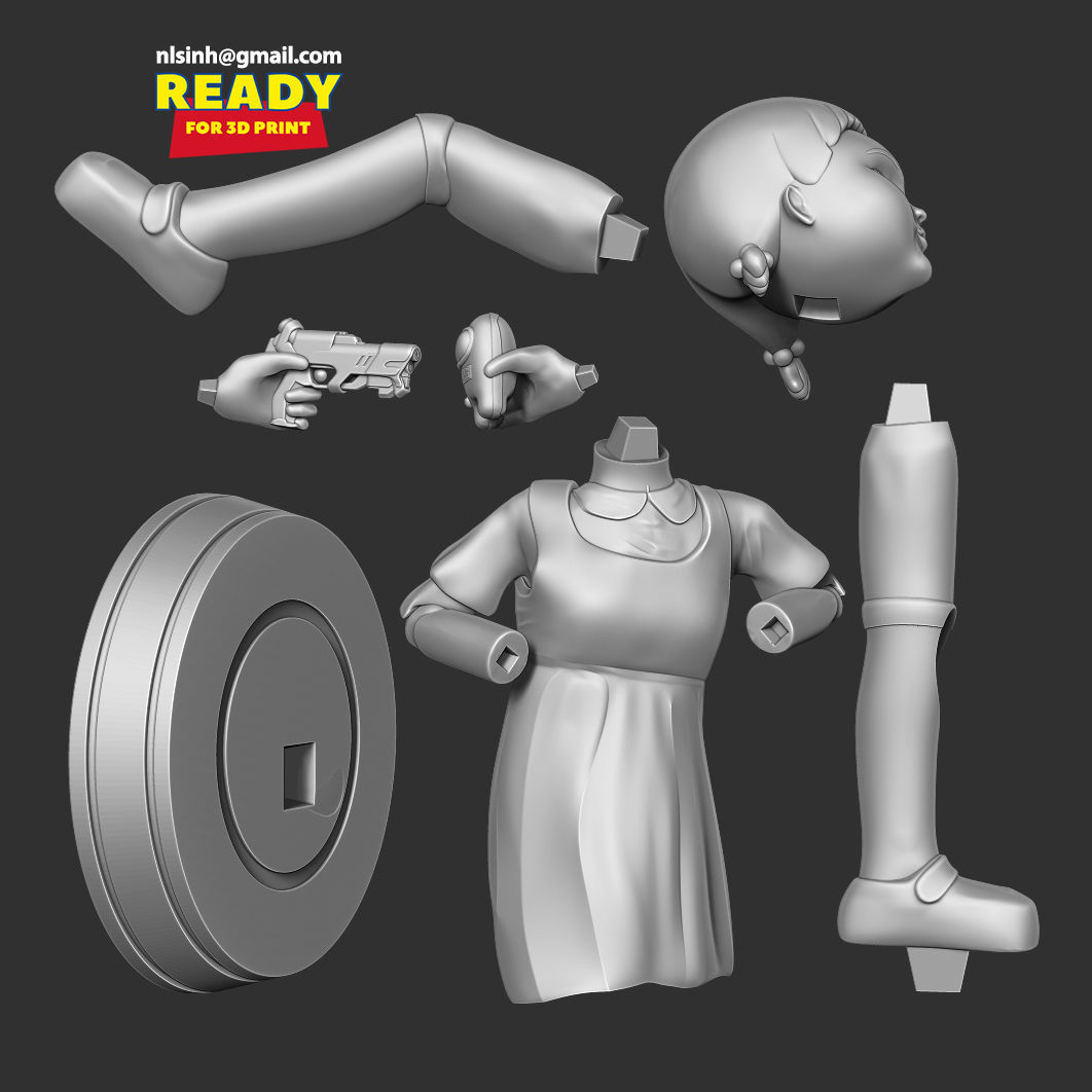 Squid Game doll Free 3D print model_2