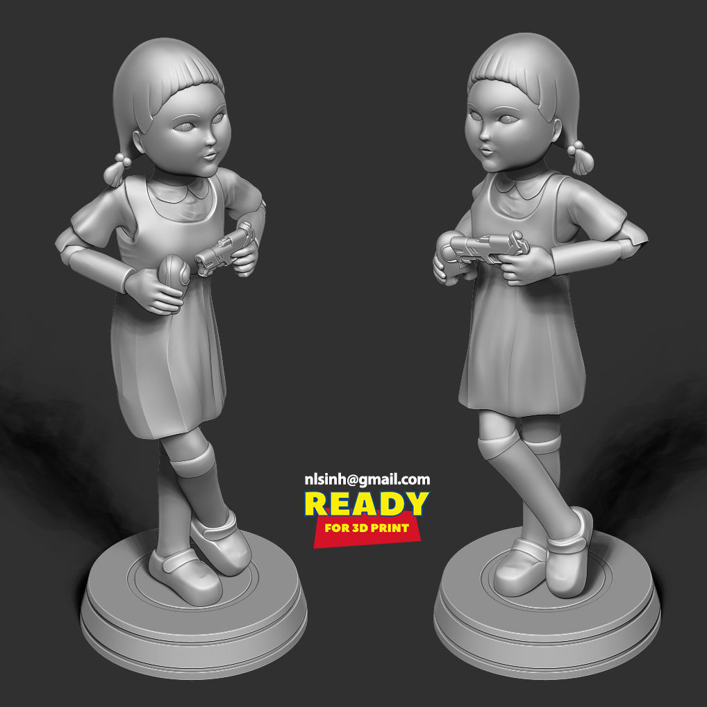 Squid Game doll Free 3D print model_6