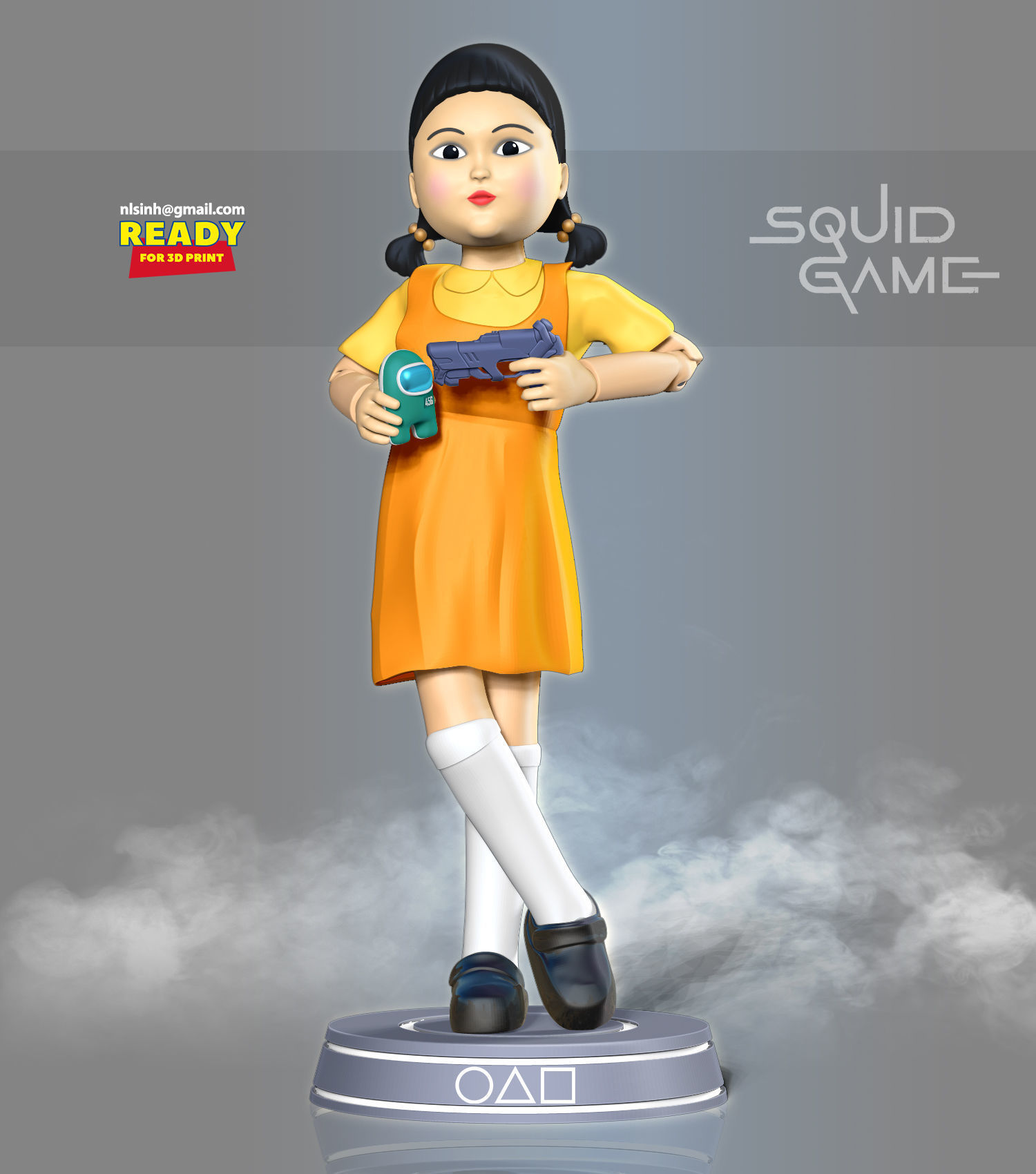 Squid Game doll Free 3D print model_4