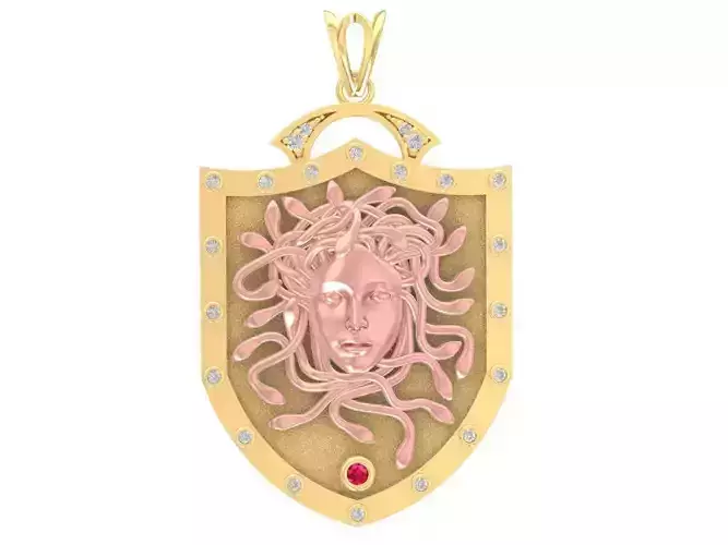 Medusa Shield Pendant Jewelry 3D Model  2927 3D print model