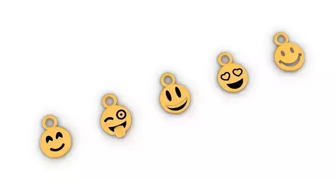Simley Face Emoji Pendants 3D print model