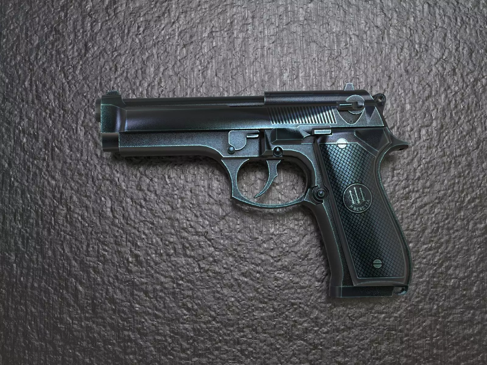 Beretta M9 pistol 3D model