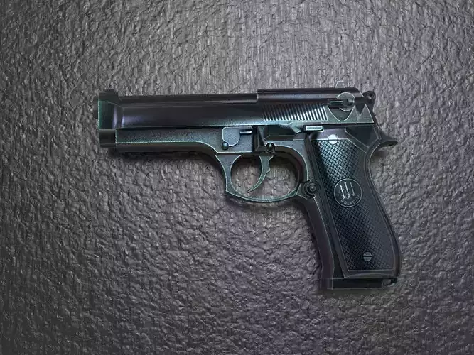 Beretta M9 pistol  3D model
