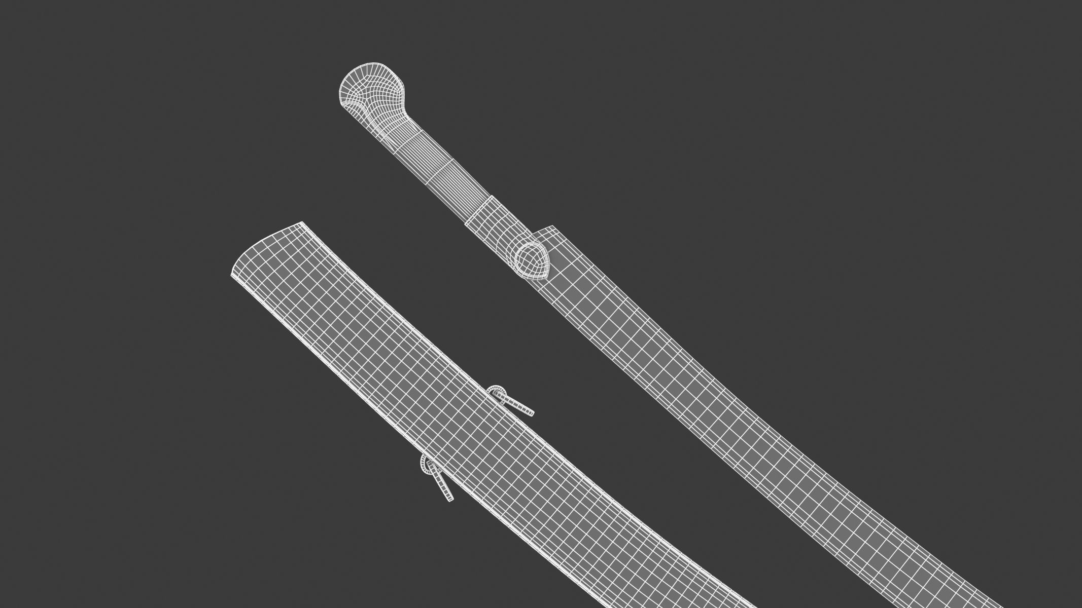 Yatagan Sword Low-poly 3D model_16
