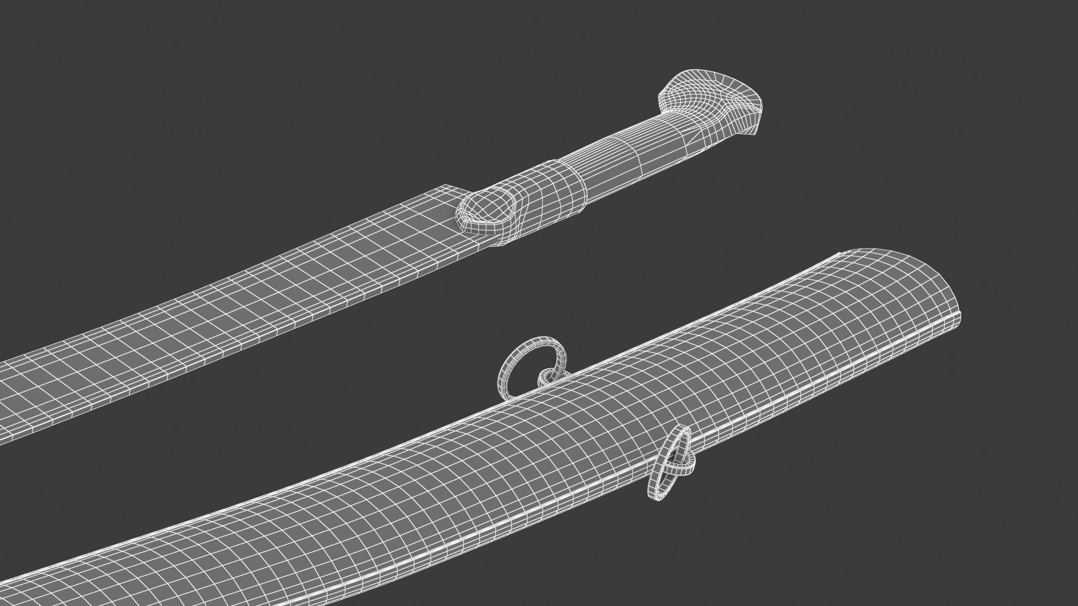 Yatagan Sword Low-poly 3D model_17