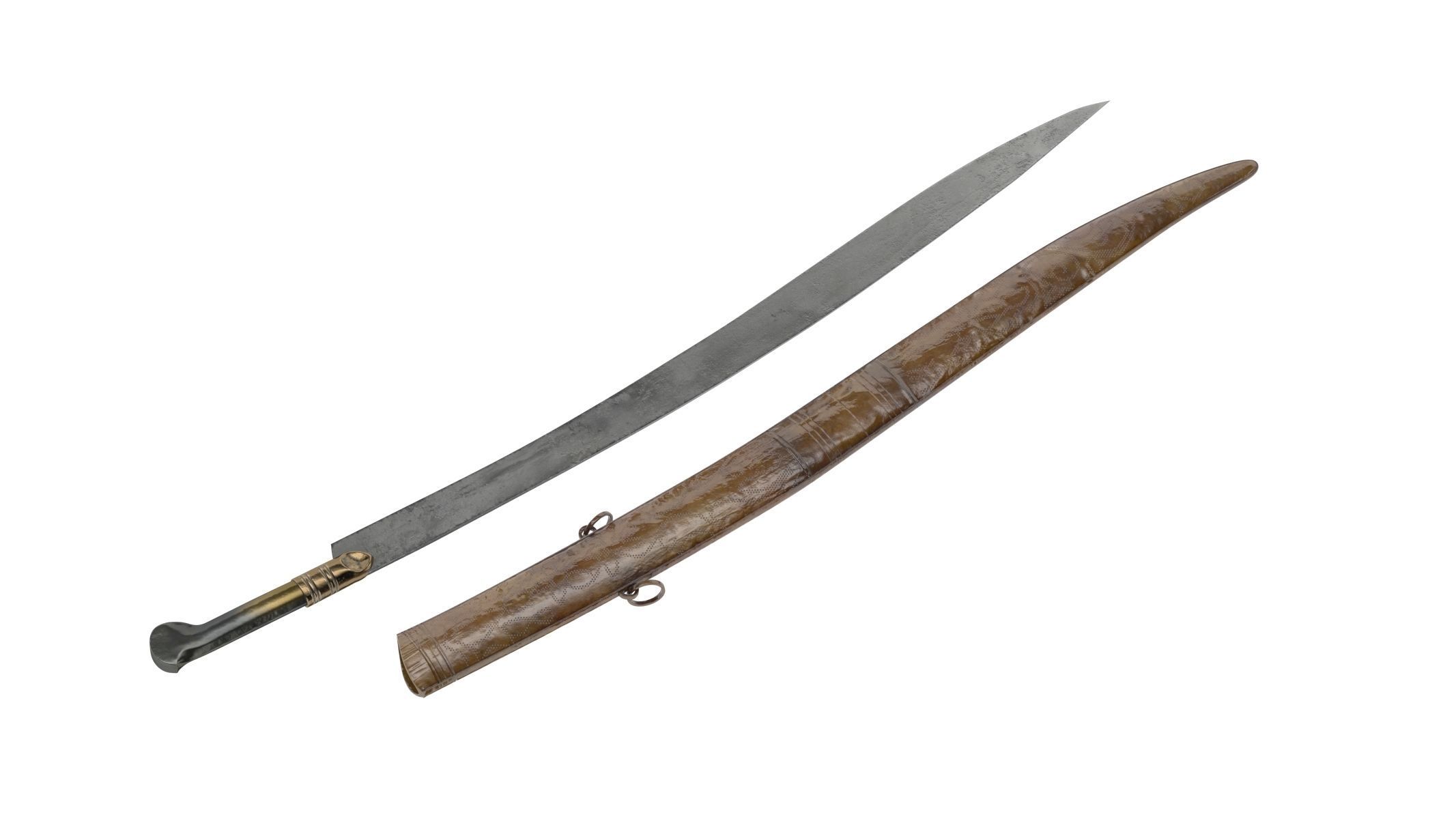 Yatagan Sword Low-poly 3D model_2