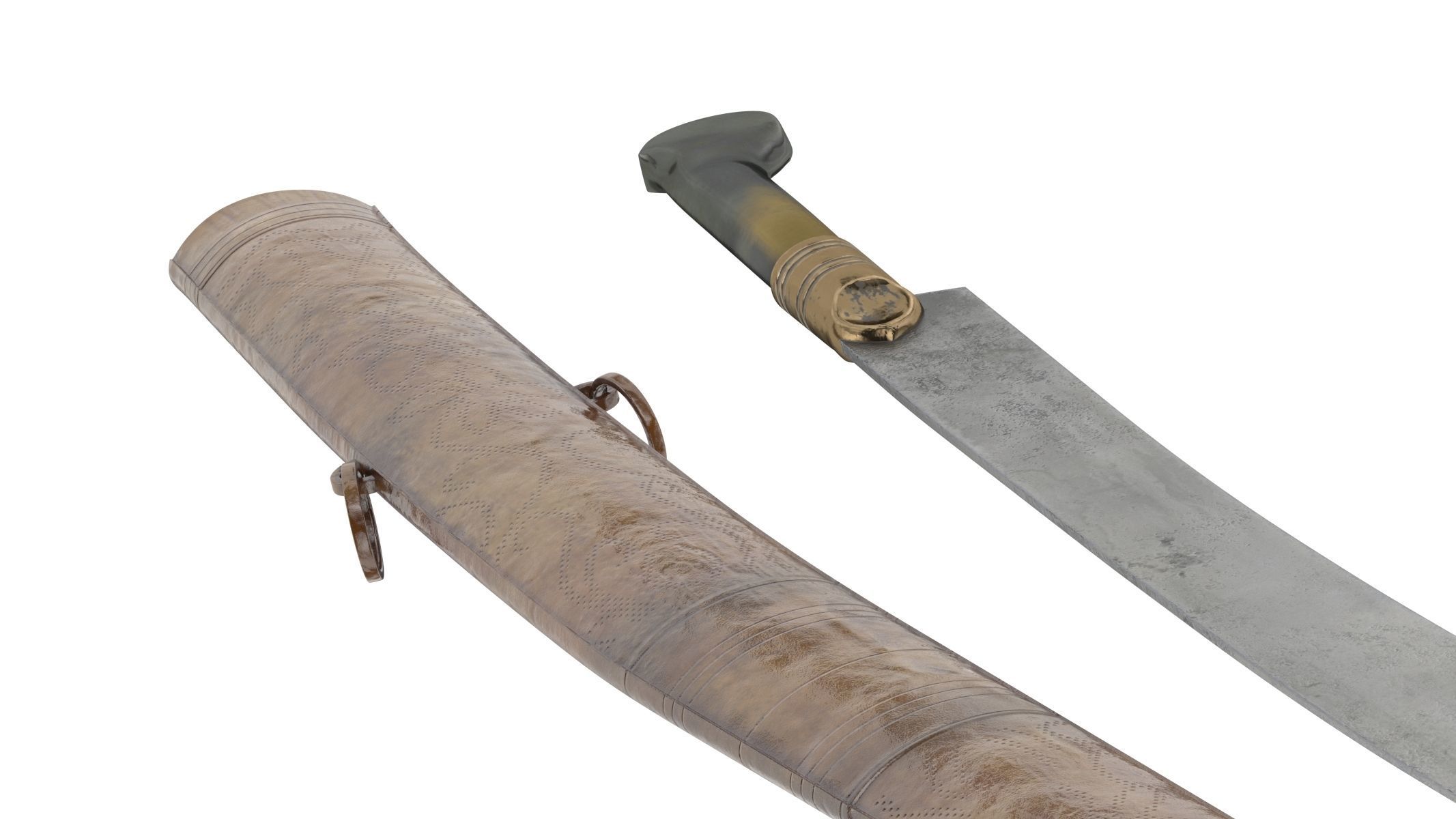 Yatagan Sword Low-poly 3D model_8