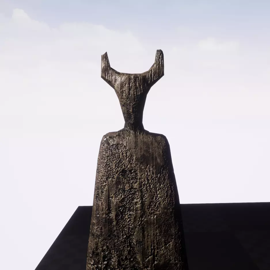 Wooden Totem - PBR Low-poly 3D model_0