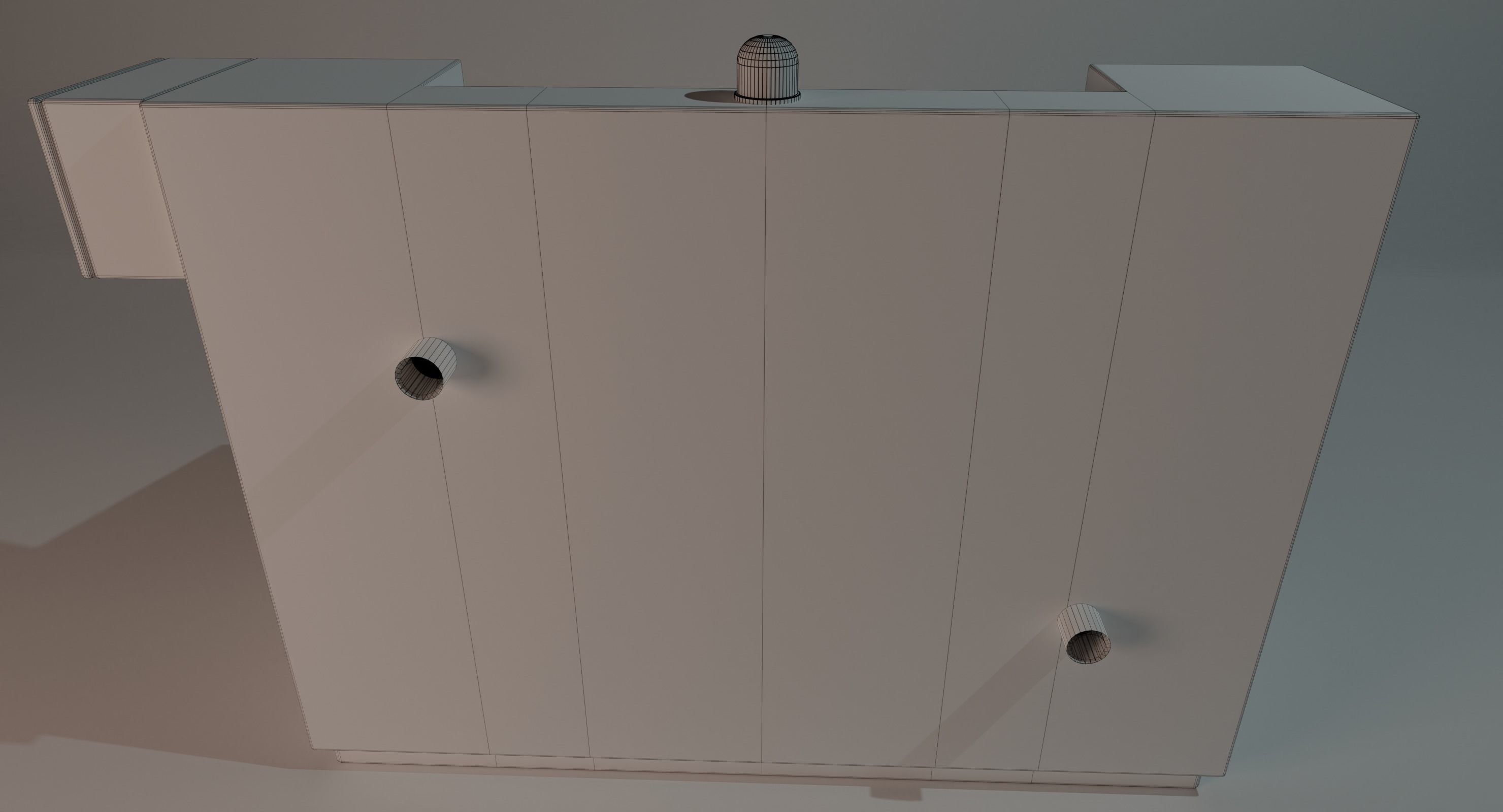 Old Industrial Control Panel 3D model_7