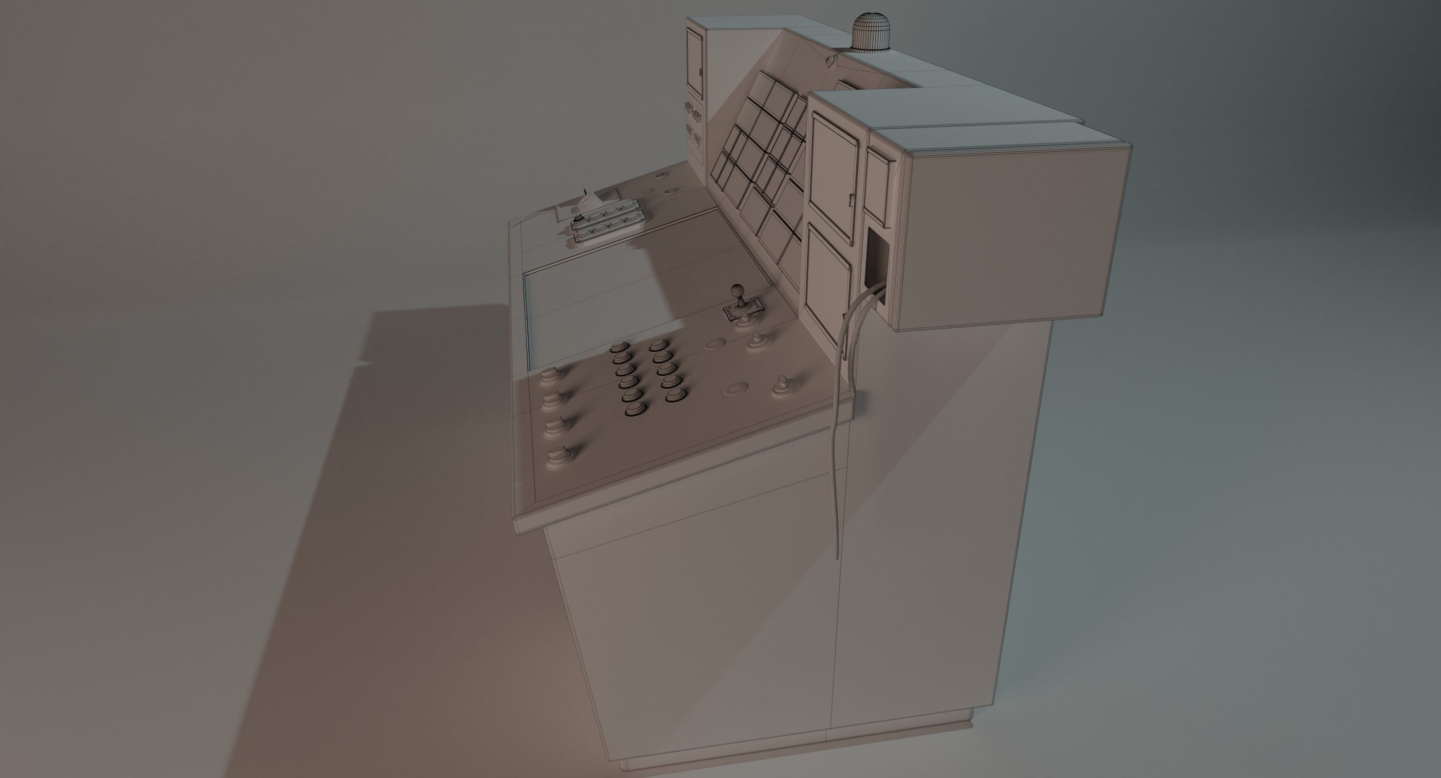 Old Industrial Control Panel 3D model_11