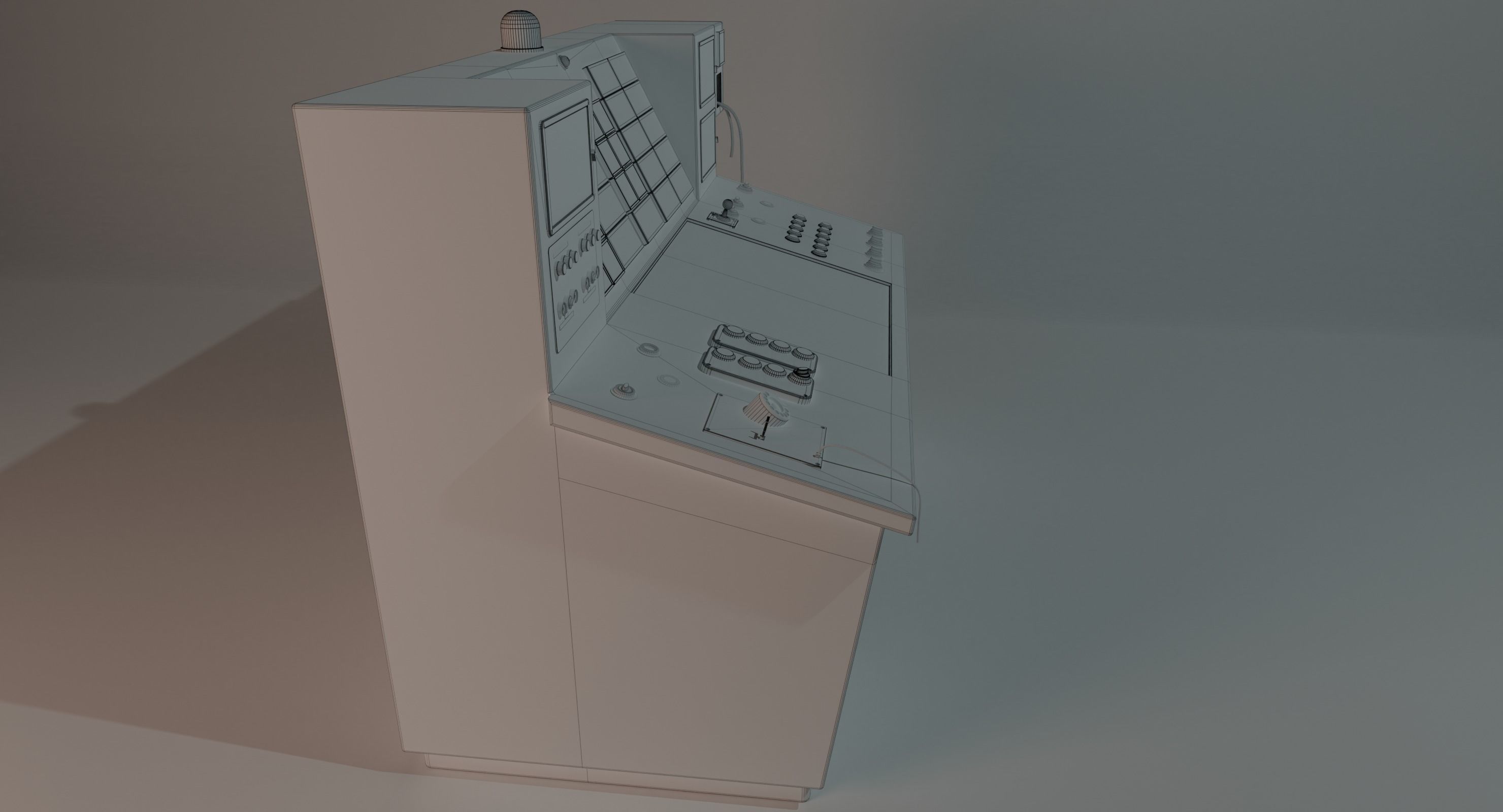 Old Industrial Control Panel 3D model_10