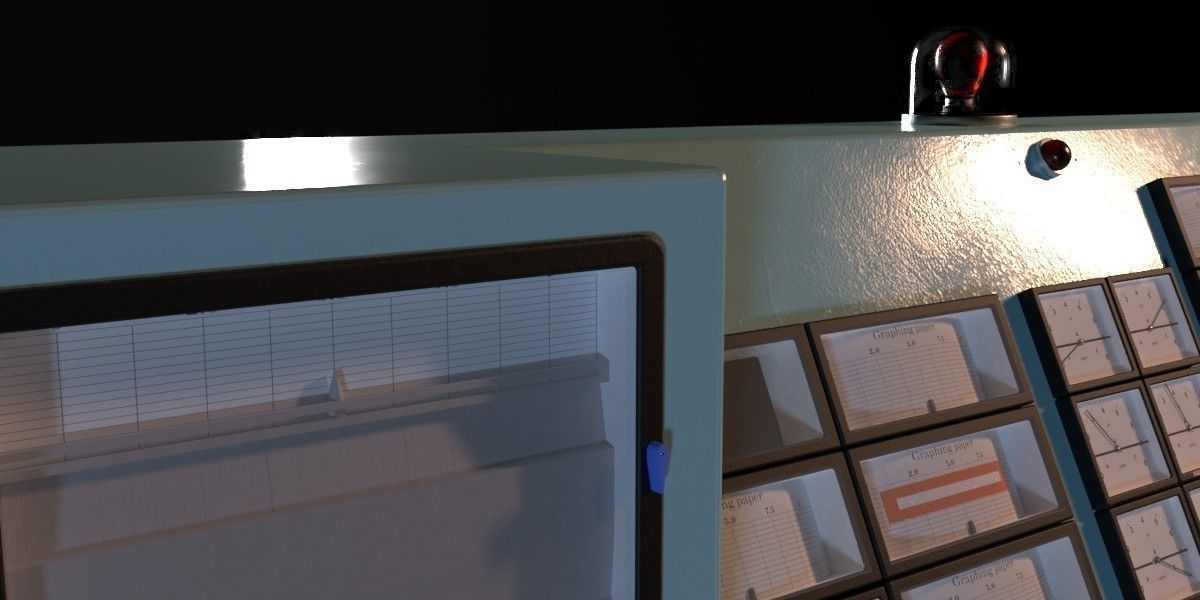 Old Industrial Control Panel 3D model_6