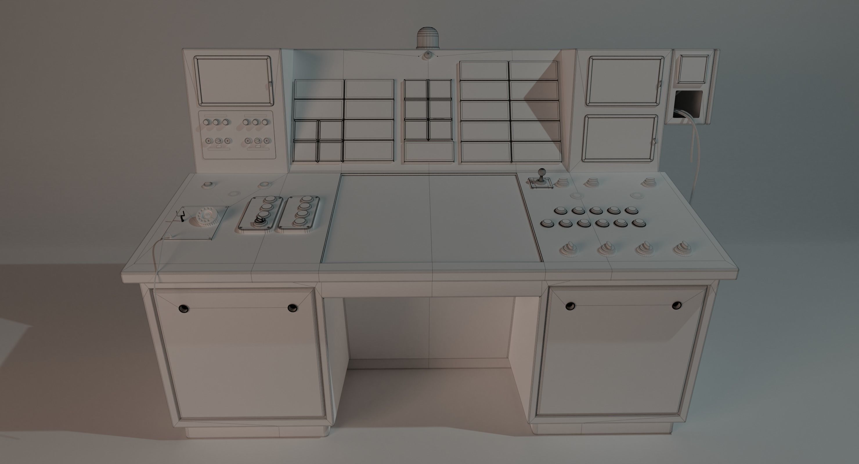 Old Industrial Control Panel 3D model_9
