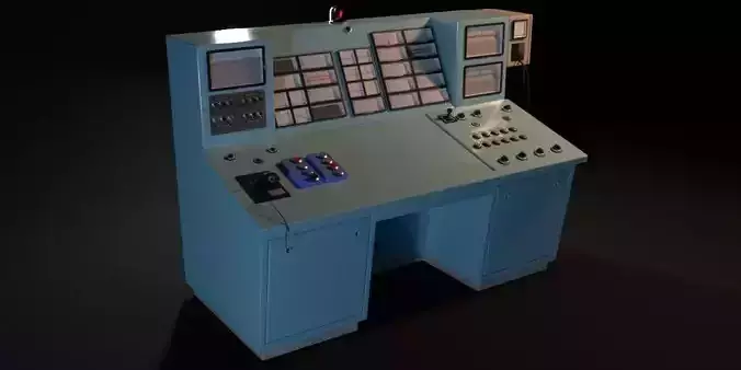Old Industrial Control Panel 3D model